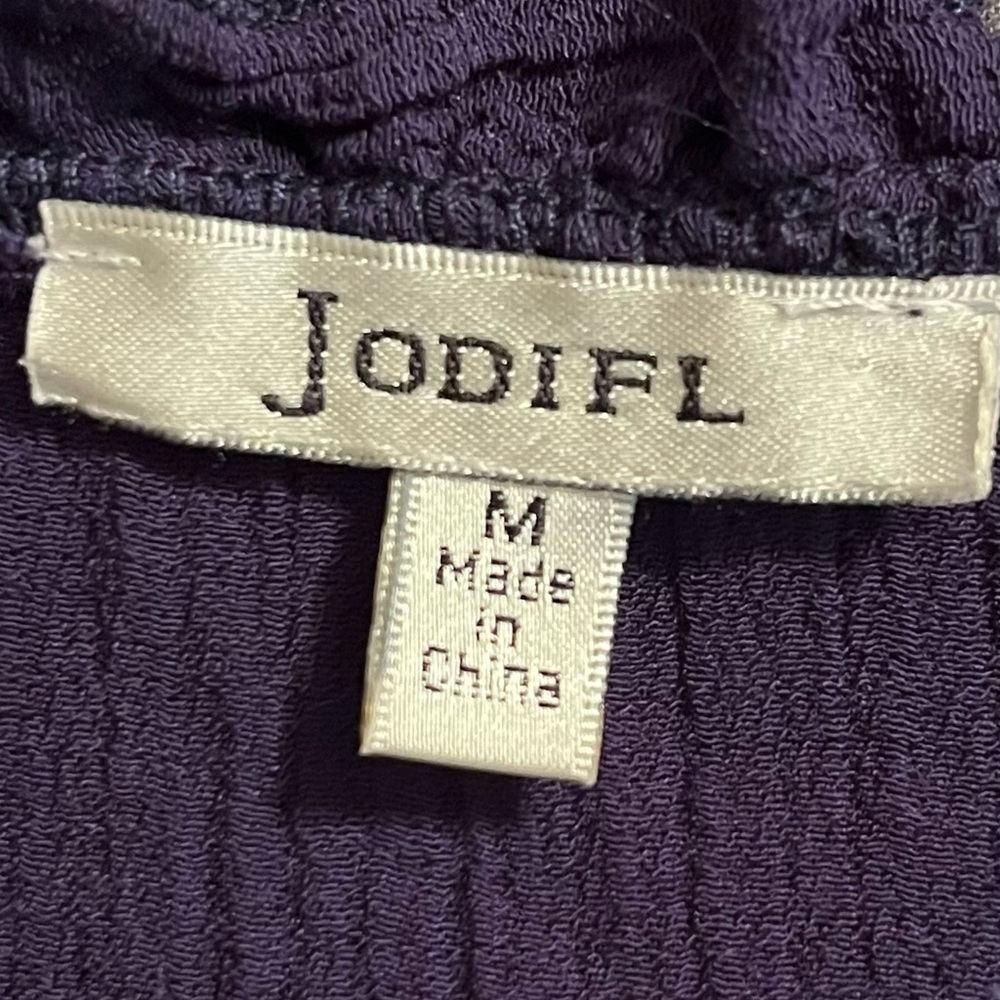 Jodifl Navy Blue Smocked Sleeveless Boho Midi Dress Size M - Picture 4 of 6